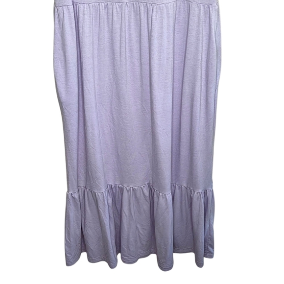 Lavender Sleeveless Tiered Midi Sun Dress Size Large Easy To Wear Comfy - Picture 5 of 5